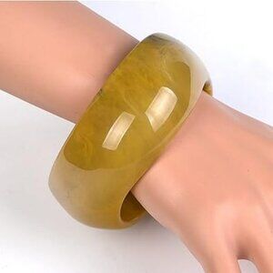 New Acrylic Resin Irregular Cunky Bangle Bracelet Tortoise Shell Punk Style